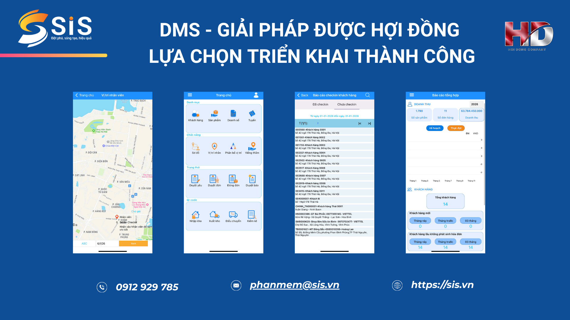 SIS VIỆT NAM TRIỂN KHAI GIẢI PHÁP DMS SISVN CHO CÔNG TY TNHH THƯƠNG MẠI HỢI ĐỒNG